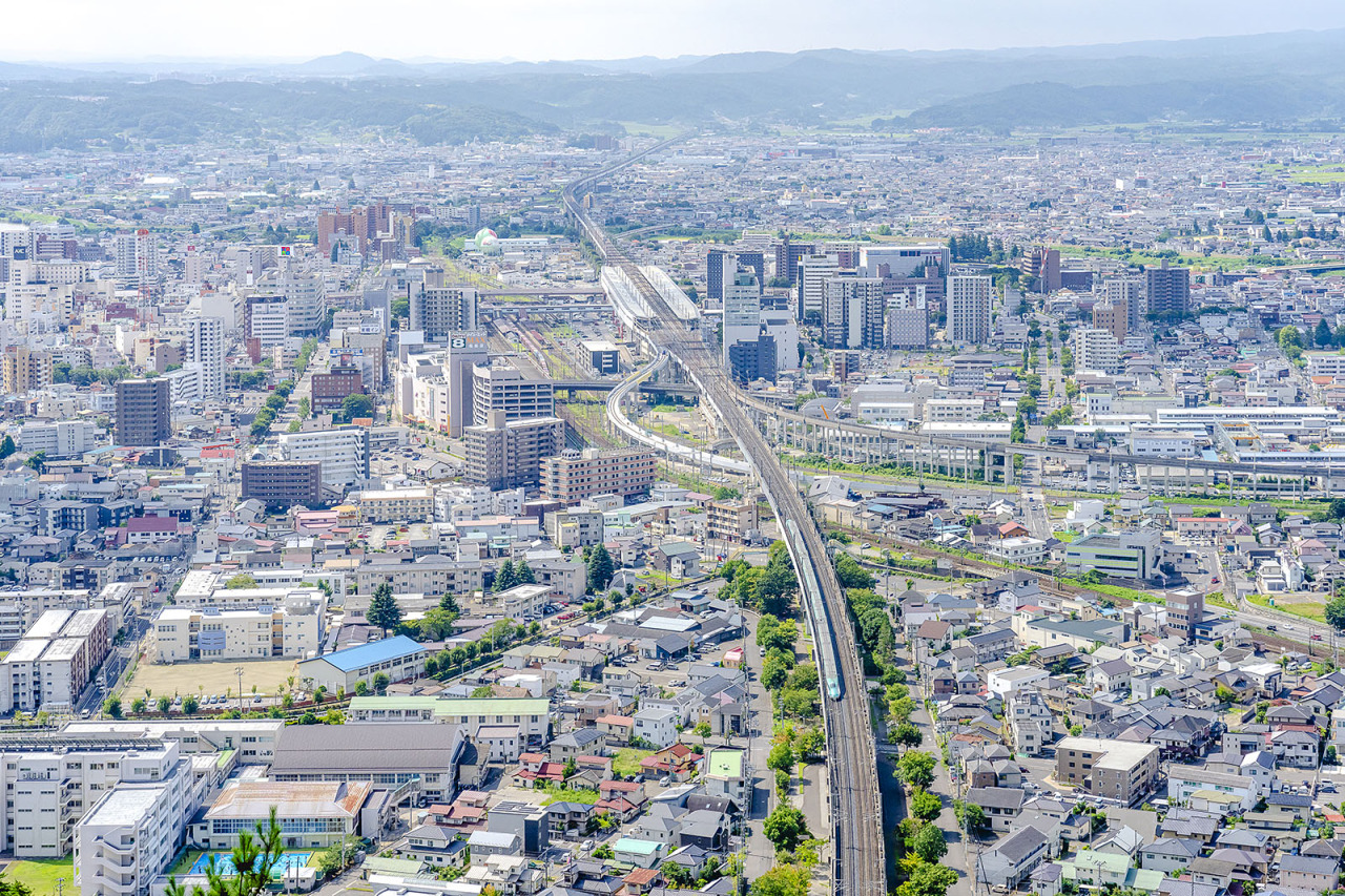 福島市　市街地遠景
