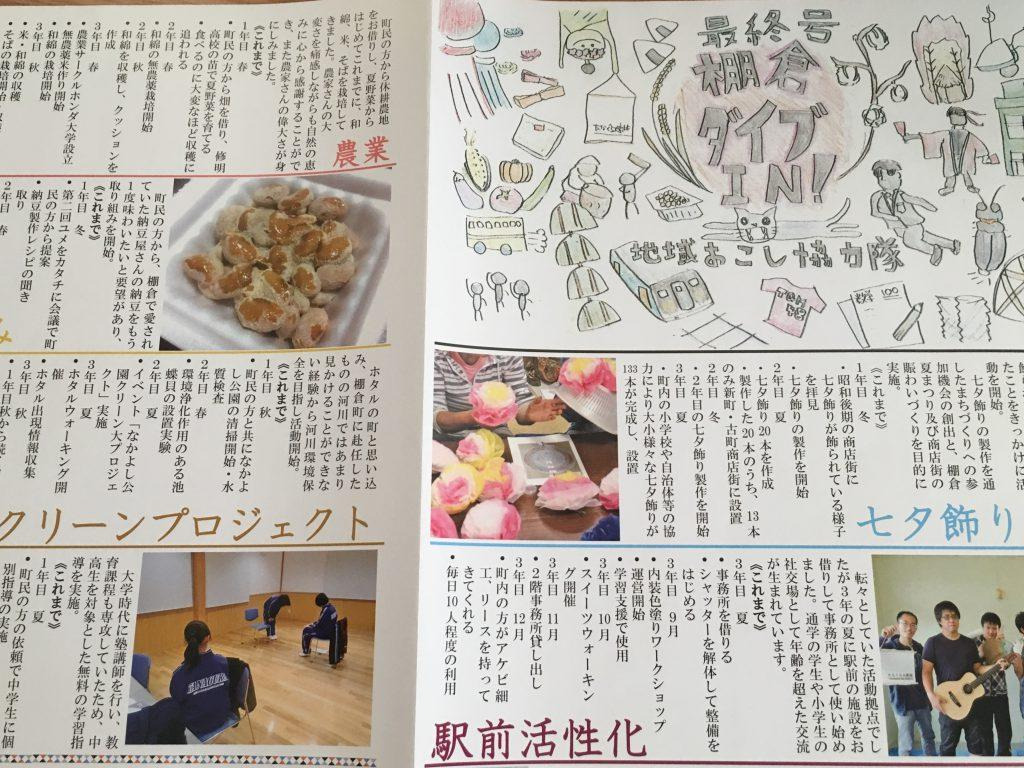  地域おこし協力隊として作成した冊子