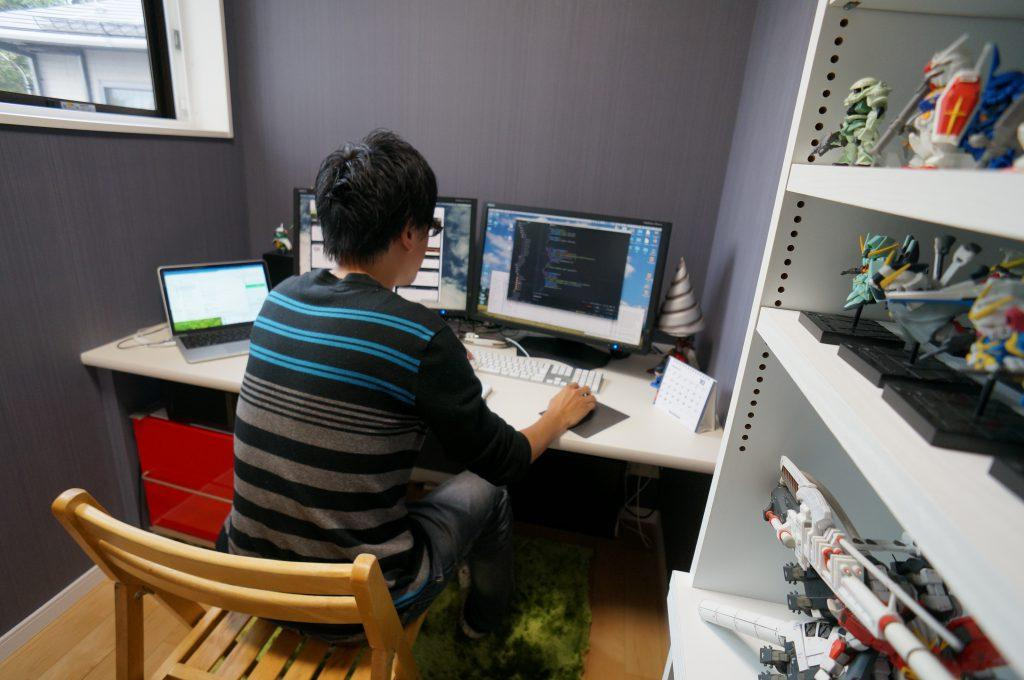 渡部さんの仕事場の様子